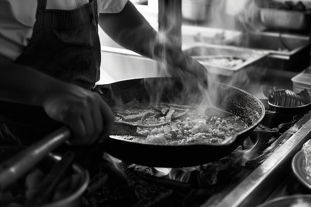 Chef Cooking in a Kitchen