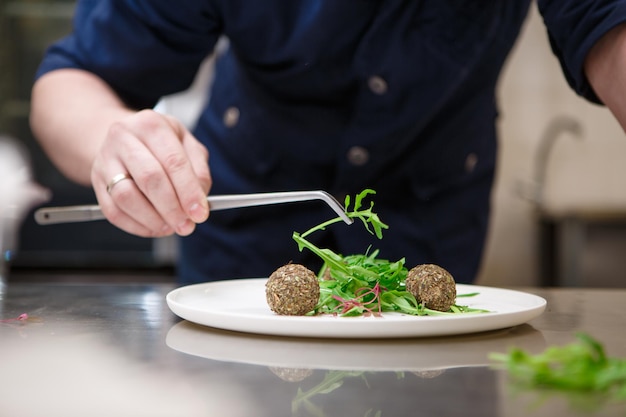 Chef in hotel or restaurant only hands