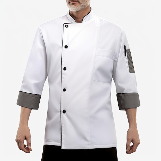 Photo chef jacket mockup chef uniform chef jacket