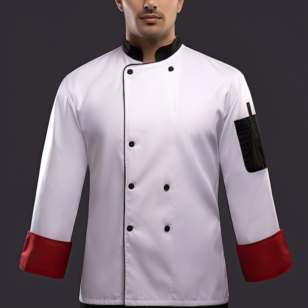 Photo chef jacket mockup chef uniform chef jacket