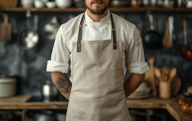 Chef kitchen apron Chef cook in a uniform