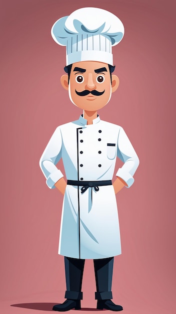 Chef Man Cartoon Character Vector Illustration Graphic Design Vector Illustration Graphic Design