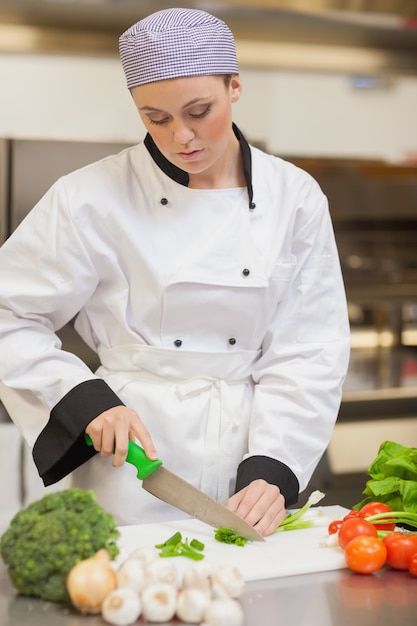 Chef preparing the vegetables