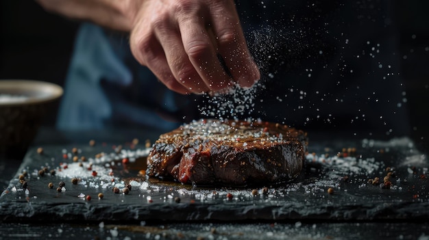 The Chef Seasoning Steak