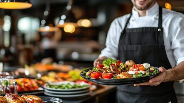 Chef Serving Delicious Meal