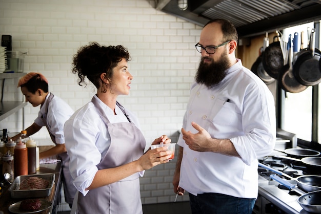 Chef talking togetherness in the kitchen