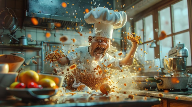 Photo chefs in chaos