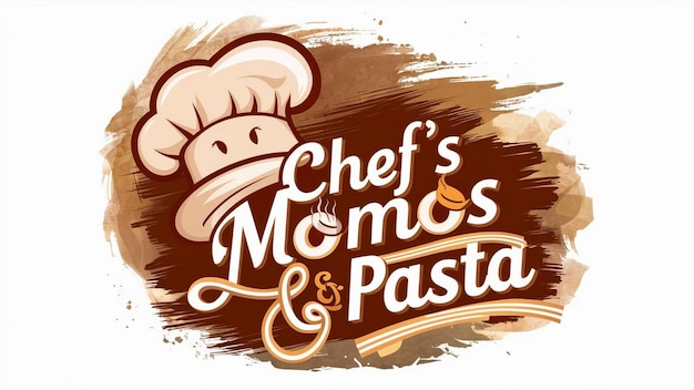 Photo chefs momos pasta logo creative designs for savory delights