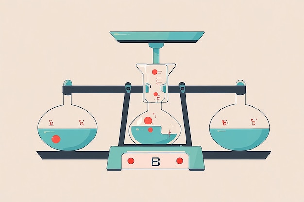 Chemical Balance Scales Measure Mass of Reagent