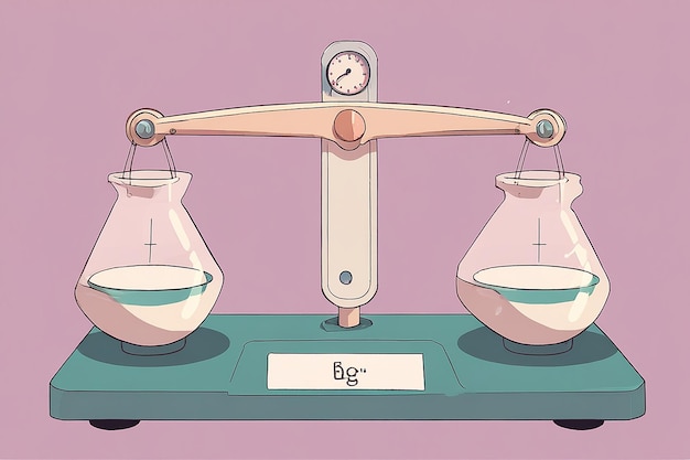 Chemical Balance Scales Measure Mass of Reagent