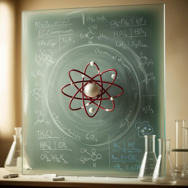 Photo chemical compounds and scientific formula lab