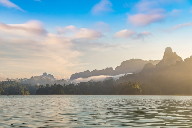 Cheow Lan lake, Khao Sok National Park in Thailand