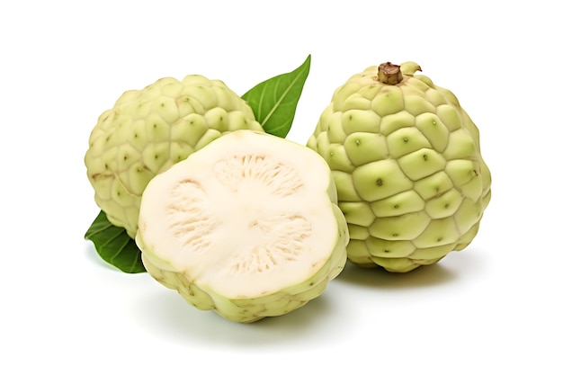 Cherimoya isolated on white background