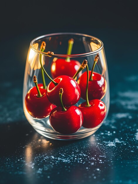 Photo cherries in a bowl