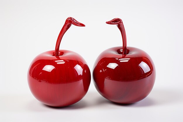 Photo cherries with a natural glossy red finish natural snack fresh fruit cherry image photography