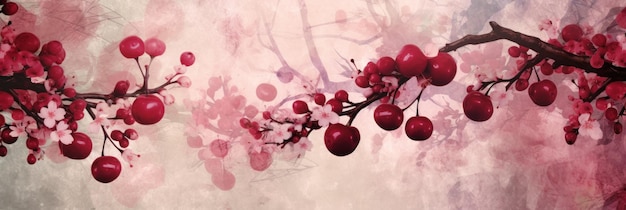 Cherry abstract floral background with natural grunge textures ar 31 Job ID 557993c7763d4c0f967fbf7b00529ad9