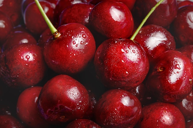 Cherry Background Sweet organic cherries