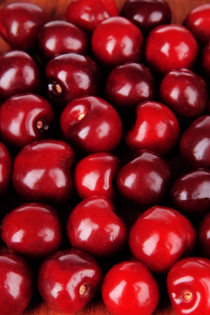 Cherry berries closeup