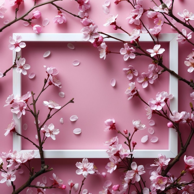 Photo cherry blossom art print framed wall decor japaneseinspired pink floral arrangement