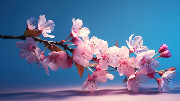 Cherry blossom background in realistic style Generative ai