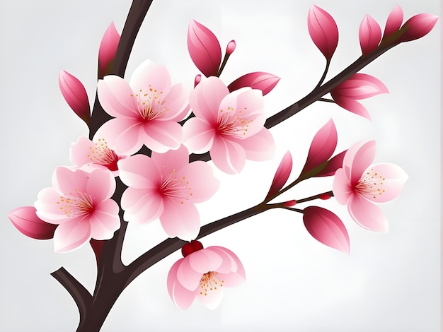 Cherry blossom background with beautiful pink flower