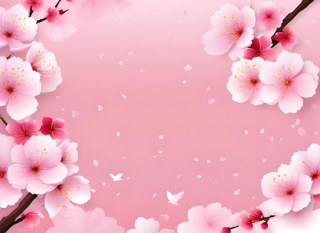 Cherry blossom background with sakura flower