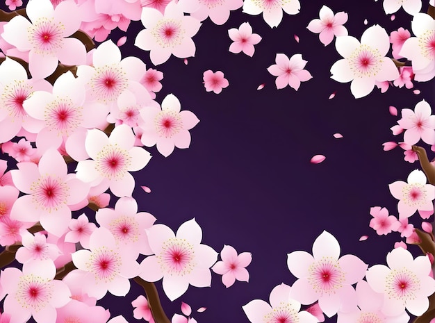 Cherry blossom background with sakura flower