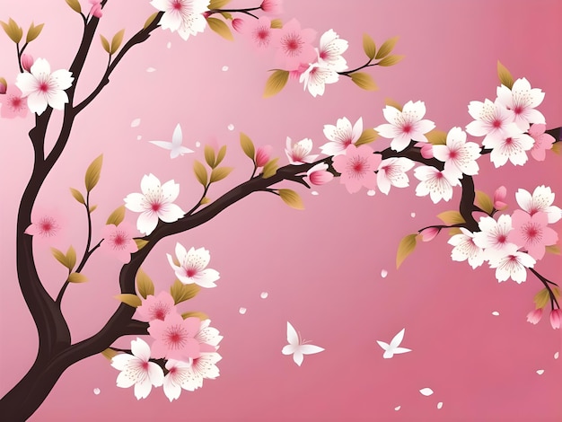 Cherry blossom background with sakura flower