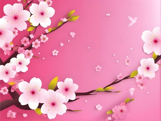 Cherry blossom background with sakura flower