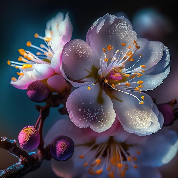 Cherry blossom close up with