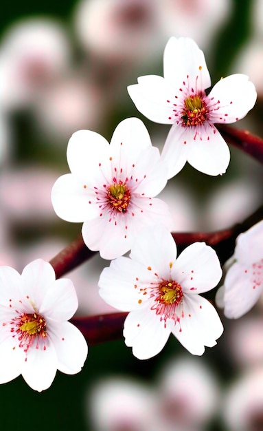 Cherry Blossom Flowers Background