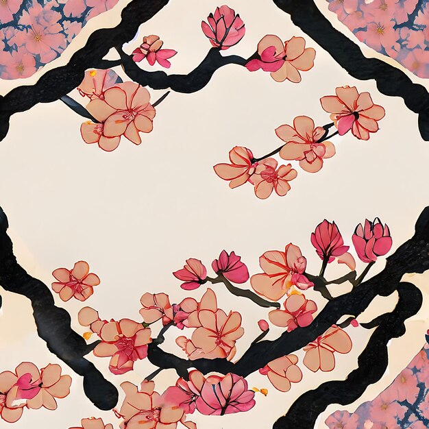 Cherry blossom illustration