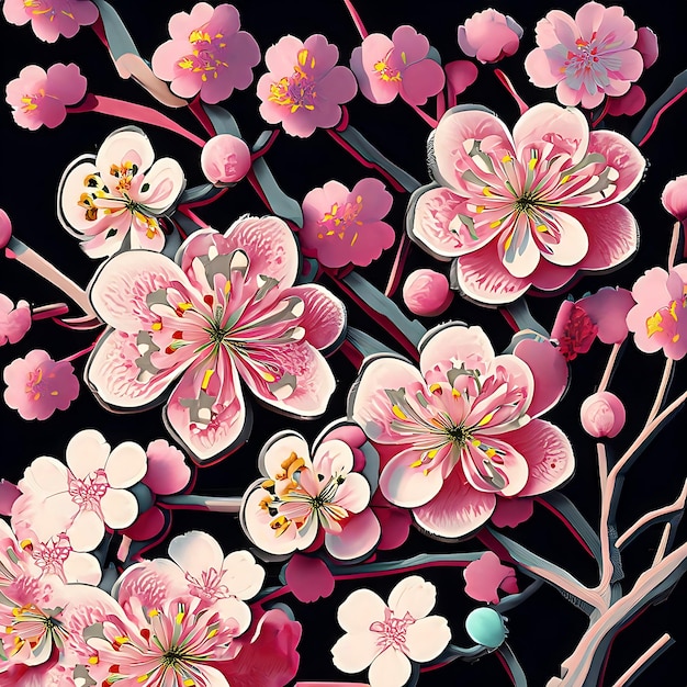 Cherry blossom illustration