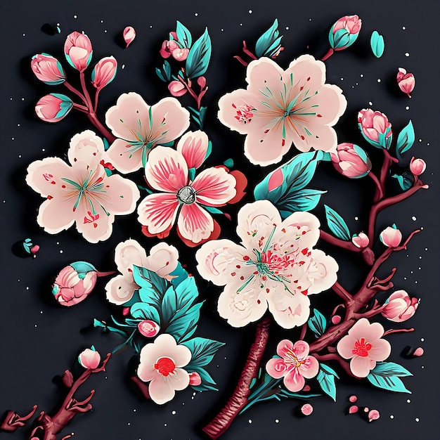 Cherry blossom illustration