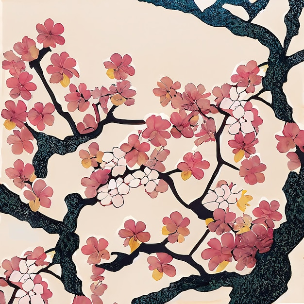 Cherry blossom illustration