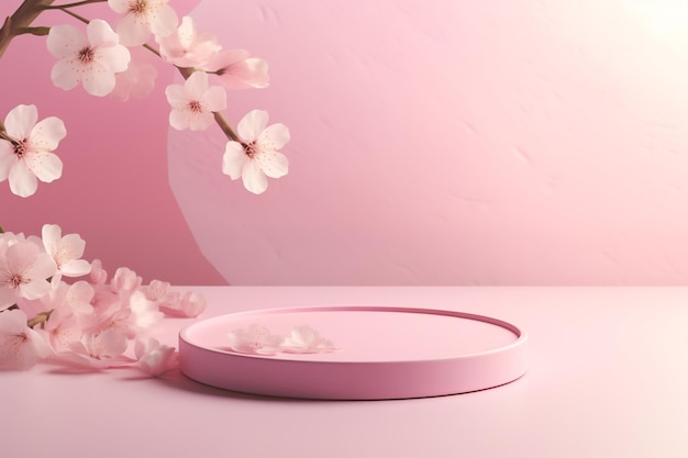 cherry blossom product showcase ai generated