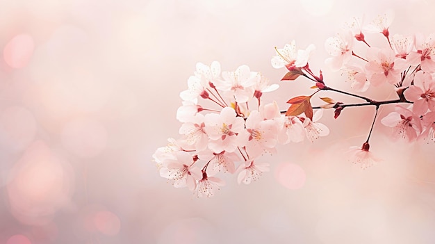 Cherry blossom sakura spring flower background with bokeh light