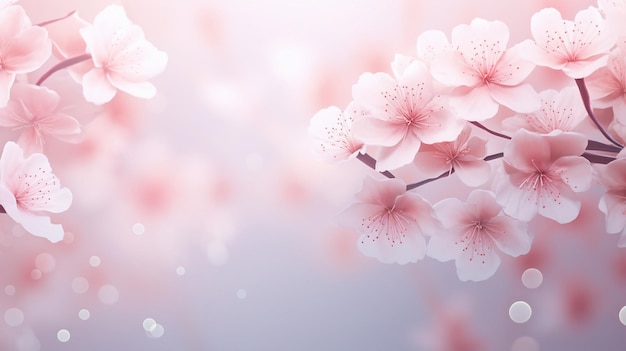 Cherry blossom sakura spring flower background with bokeh light