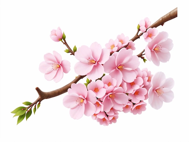 Photo cherry blossom vector realistic sakura branch