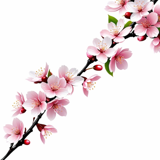 cherry blossom vector realistic sakura branch