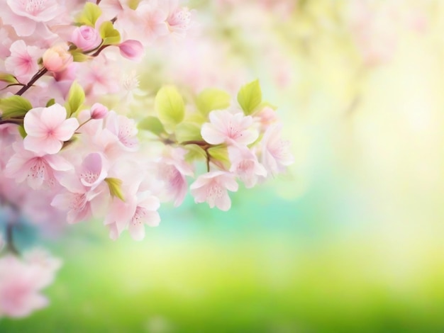 Cherry blossoms on a blurred background