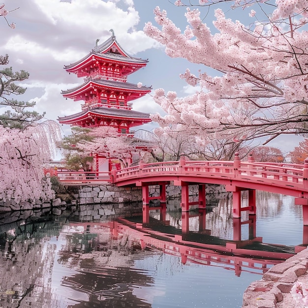 Cherry blossoms in Hirosaki Japan