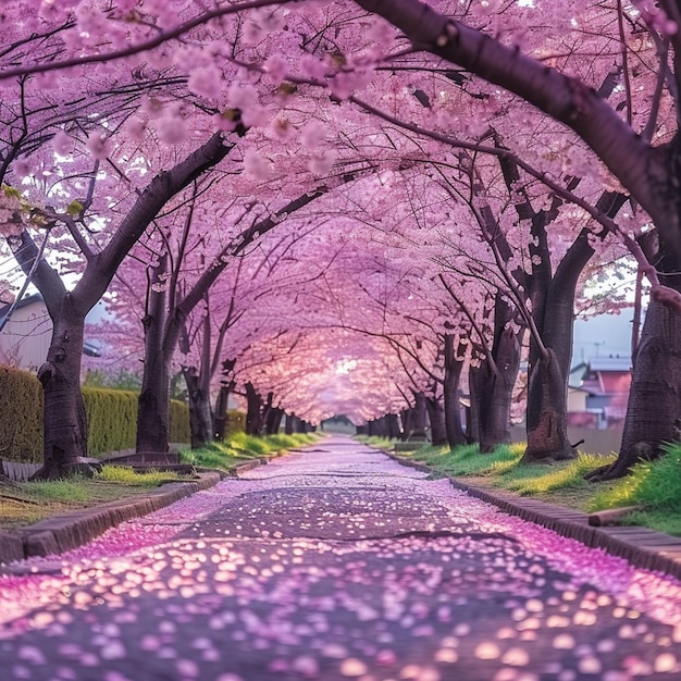 Cherry blossoms in Hirosaki Japan