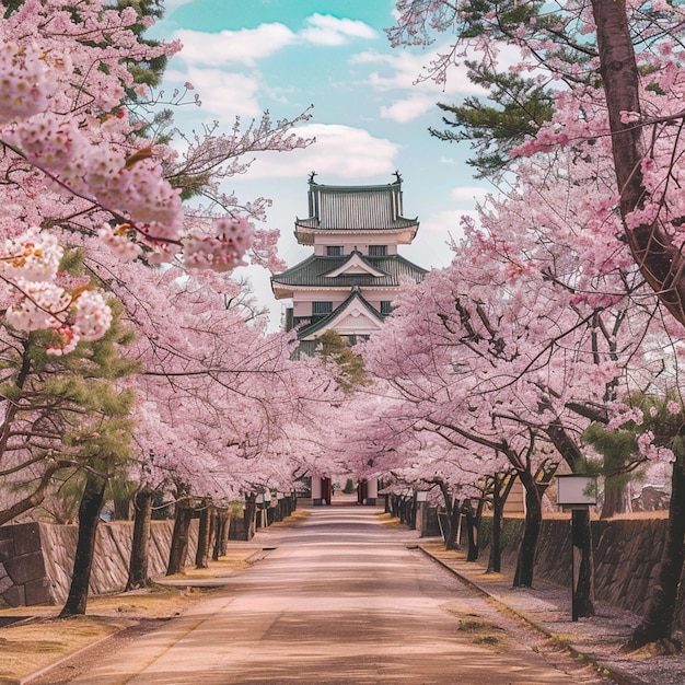 Cherry blossoms in Hirosaki Japan