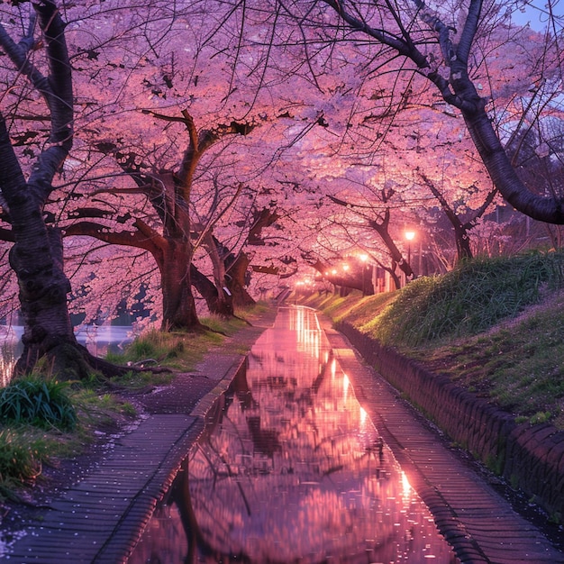 Cherry blossoms in Hirosaki Japan