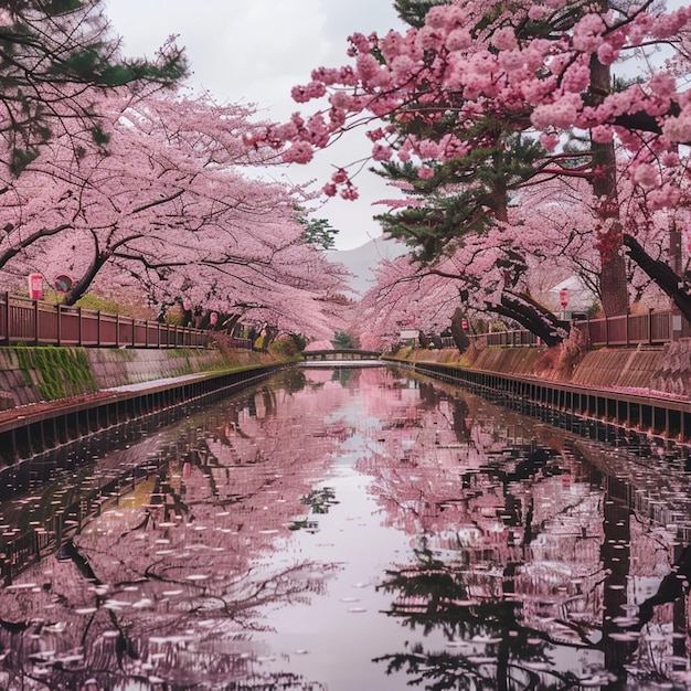 Cherry blossoms in Hirosaki Japan