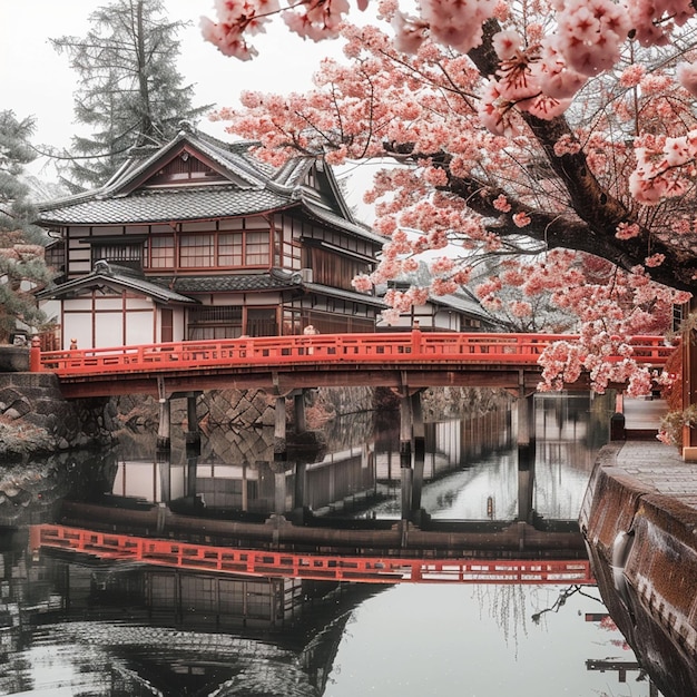 Cherry blossoms in Hirosaki Japan