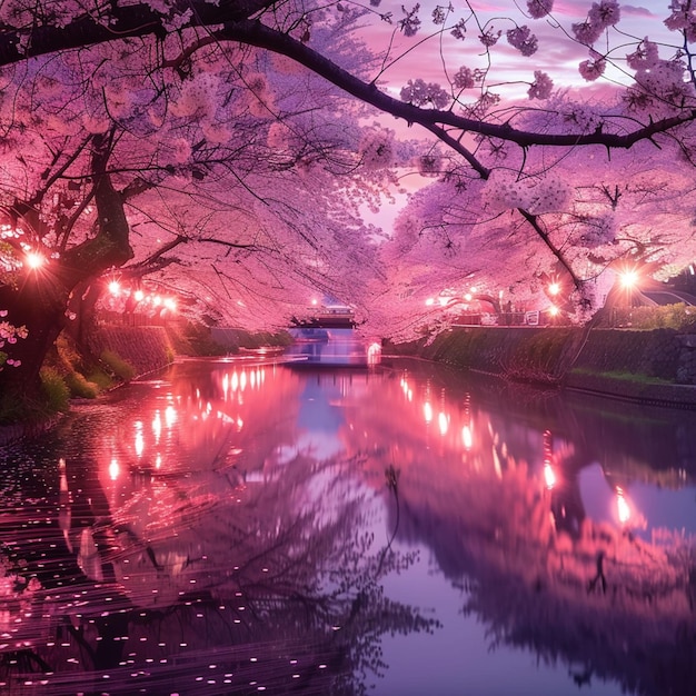 Cherry blossoms in Hirosaki Japan