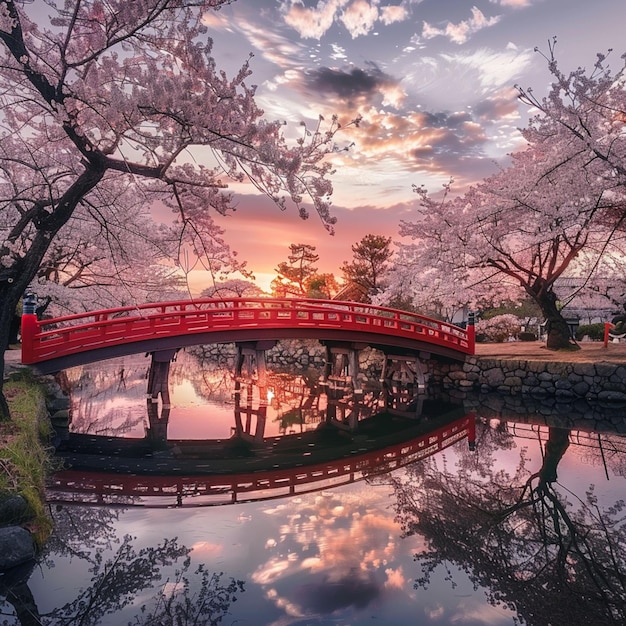 Cherry blossoms in Hirosaki Japan