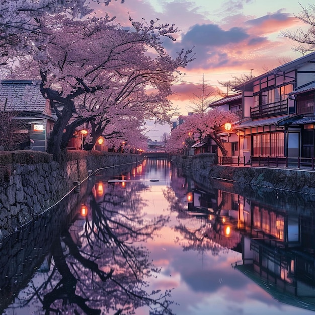 Cherry blossoms in Hirosaki Japan